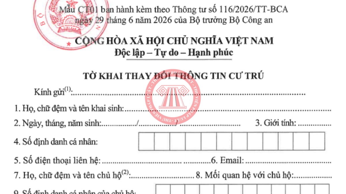 Ảnh phần đầu biểu mẫu CT01 được đăng kèm bài giới thiệu mẫu. Mở nguồn để xem và tải bản đầy đủ.