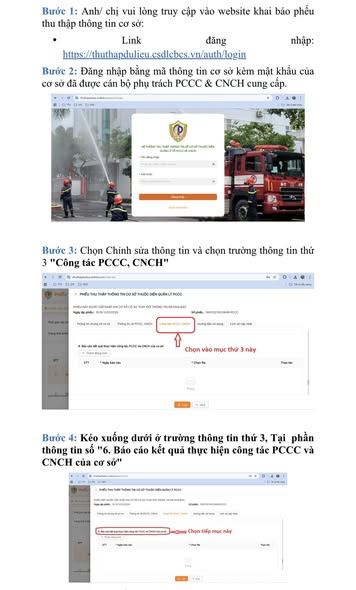 Ảnh hướng dẫn gửi báo cáo PCCC và CNCH của Công an tỉnh Ninh Bình.